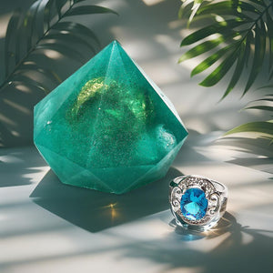 Nature Skin Shop Birthstone Gem Soap, Aquamarine Scent, Unique Gift