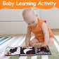 Black and White High Contrast Soft Baby Book Crinkle Sensory Toy for Tummy Time Brain Development Ages 0 to 12 Months