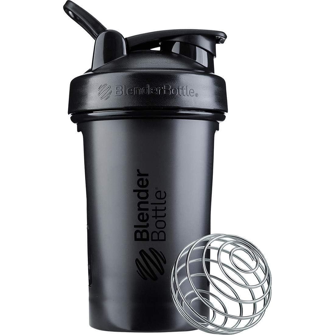 BlenderBottle Classic V2 Shaker Bottle, Perfect for Protein Shakes & Pre-Workout, 20oz, Black