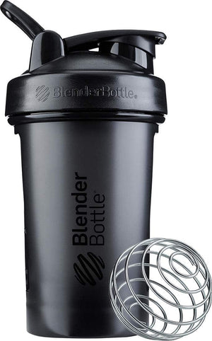 BlenderBottle Classic V2 Shaker Bottle, Perfect for Protein Shakes & Pre-Workout, 20oz, Black