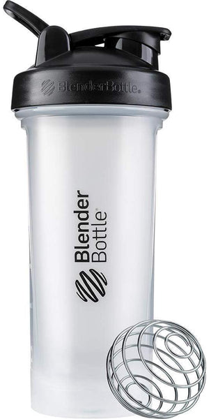 BlenderBottle Classic V2 Shaker Bottle, 28oz, Perfect for Protein Shakes & Pre-Workout, Clear/Black