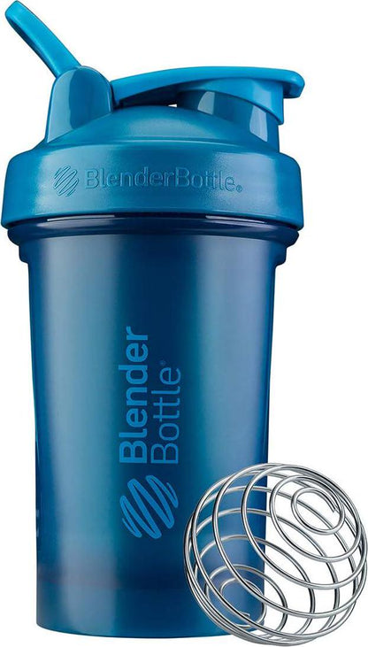 BlenderBottle Classic V2 Shaker Bottle, 20oz, Ocean Blue, Ideal for Protein Shakes & Pre-Workout