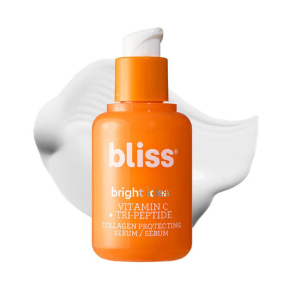 Bliss Bliss Bright Idea Vitamin C + Tri-Peptide Collagen Brightening Face Skincare Serum - Anti Aging, Reduces Dark Spots, Boosts Skin Elasticity - Clean - Vegan And Cruelty-Free - 1 Fl Oz