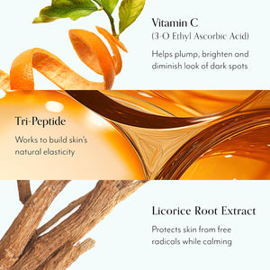 Bliss Bliss Bright Idea Vitamin C + Tri-Peptide Collagen Brightening Face Skincare Serum - Anti Aging, Reduces Dark Spots, Boosts Skin Elasticity - Clean - Vegan And Cruelty-Free - 1 Fl Oz