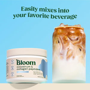 Bloom Nutrition Bovine Colostrum Powder, Supports Gut Health, Immune Support, Hair Growth, Unflavored, 25 Servings