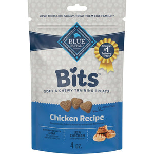 Blue Buffalo Bits Soft Training Treats for Dogs 4 oz Bag Chicken Recipe Natural Ingredients with DHA