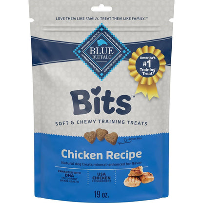 Blue Buffalo Bits Chicken Soft Dog Treats 19 oz Bag with DHA for Puppy Training Natural Formula