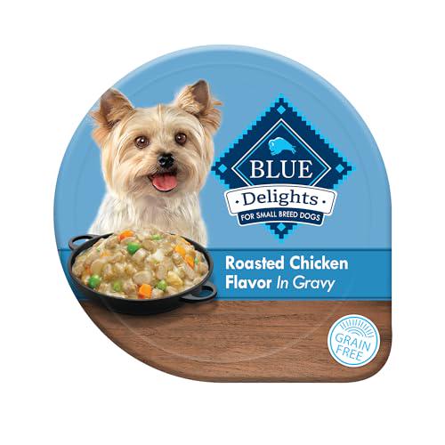 Blue Buffalo Delights Wet Dog Food Small Breed Rotisserie Chicken Gravy 3.5 oz Cups 12 Count