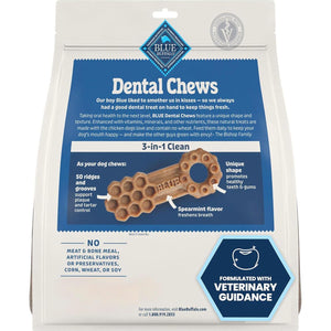 Blue Buffalo Dental Chews 11.3 oz Small Dog Treats Chicken Spearmint for Clean Teeth 28 Count