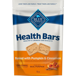 Blue Buffalo Health Bars Dog Biscuits Pumpkin and Cinnamon 16 oz Oven Baked