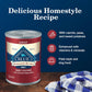 Blue Buffalo Homestyle Wet Dog Food Beef Dinner with Vegetables Natural Ingredients 12.5 oz Cans 12 Pack