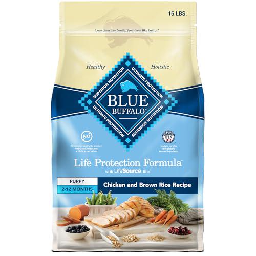 Blue Buffalo Life Protection Puppy Dry Dog Food Chicken and Brown Rice DHA ARA 15 lb Bag
