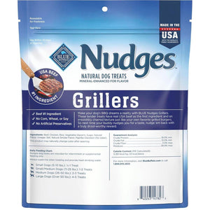 Blue Buffalo Nudges Grillers Beef Dog Treats 16 oz Natural Soft Chews for Dogs