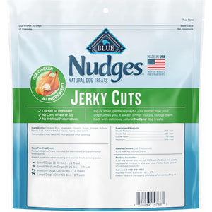 Blue Buffalo Nudges Jerky Bites Chicken Dog Treats Bite Sized Pieces Made in USA 16 oz Bag