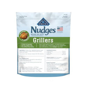 Blue Buffalo Nudges Grillers Chicken Dog Treats 16 oz Bag Made in USA with Natural Ingredients