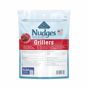 Blue Buffalo Nudges Grillers Steak Dog Treats, Natural, Made in USA, 10 oz Bag