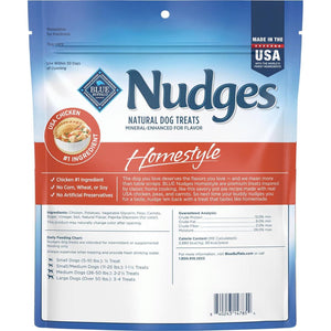 Blue Buffalo Nudges Homestyle Dog Treats Real Chicken Peas and Carrots Made in USA 16 oz Bag