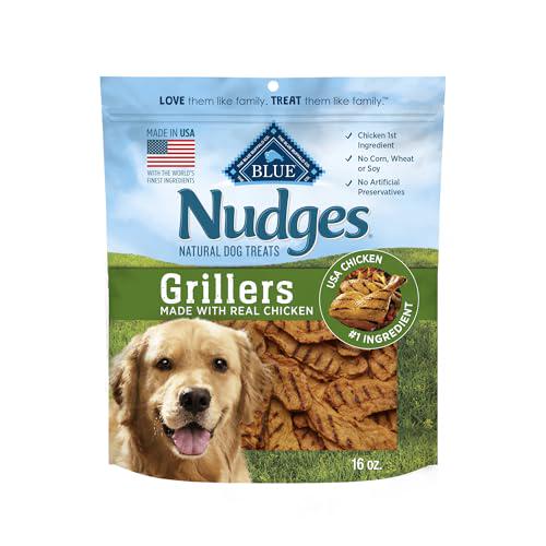 Blue Buffalo Nudges Grillers Chicken Dog Treats 16 oz Bag Made in USA with Natural Ingredients