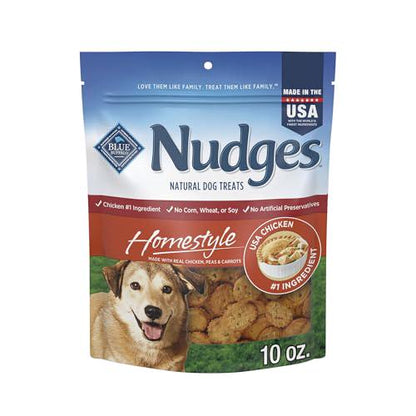 Blue Buffalo Nudges Homestyle Dog Treats Real Chicken Made in USA Soft Natural Treats 10 oz Bag