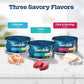 Blue Buffalo Tastefuls Flaked Wet Cat Food Variety 12 Cans 3 oz Each Tuna Chicken Fish and Shrimp in Gravy