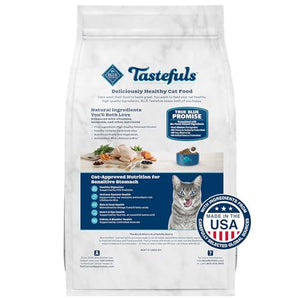 Blue Buffalo Tastefuls Dry Cat Food Chicken and Brown Rice Indoor Adult Cats 7 lb Bag