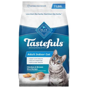 Blue Buffalo Tastefuls Dry Cat Food Chicken and Brown Rice Indoor Adult Cats 7 lb Bag