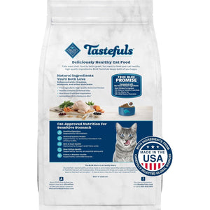 Blue Buffalo Tastefuls Indoor Cat Dry Food Chicken and Brown Rice 15 lb Bag Natural Ingredients