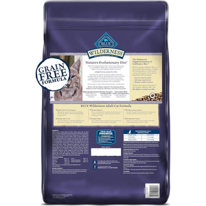 Blue Buffalo Wilderness High Protein Adult Cat Food, Chicken, Grain-Free, 12 lb Bag, Healthy Muscle