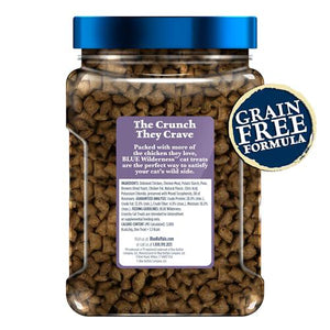 Blue Buffalo Wilderness Cat Treats Chicken Flavor Grain Free Crunchy 12 oz Tub