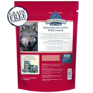 Blue Buffalo Wilderness Crunchy Dog Biscuits, Grain-Free High Protein Treats, Salmon Recipe, 24 oz