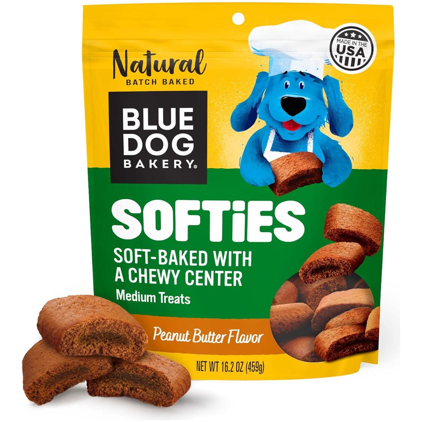 Blue Dog Bakery Natural Softies Dog Treats Peanut Butter Flavor 16.2 oz Bag