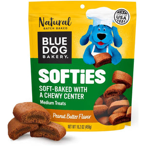 Blue Dog Bakery Natural Softies Dog Treats Peanut Butter Flavor 16.2 oz Bag