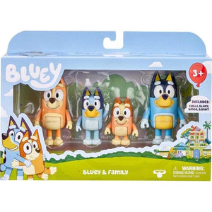 Bluey Figure 4 Pack - Family Pack, Multicolor (13009),