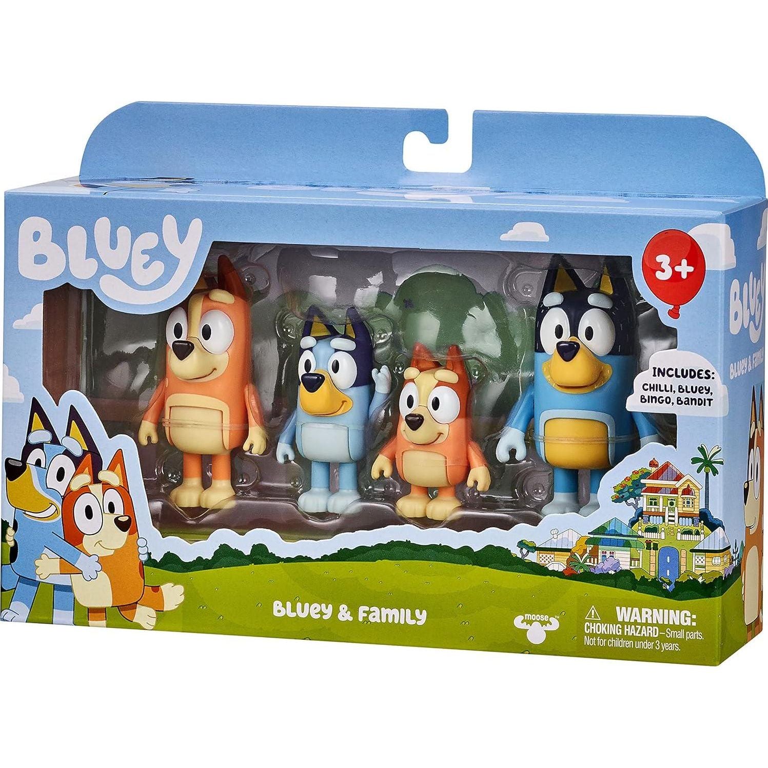 Bluey Figure 4 Pack - Family Pack, Multicolor (13009),