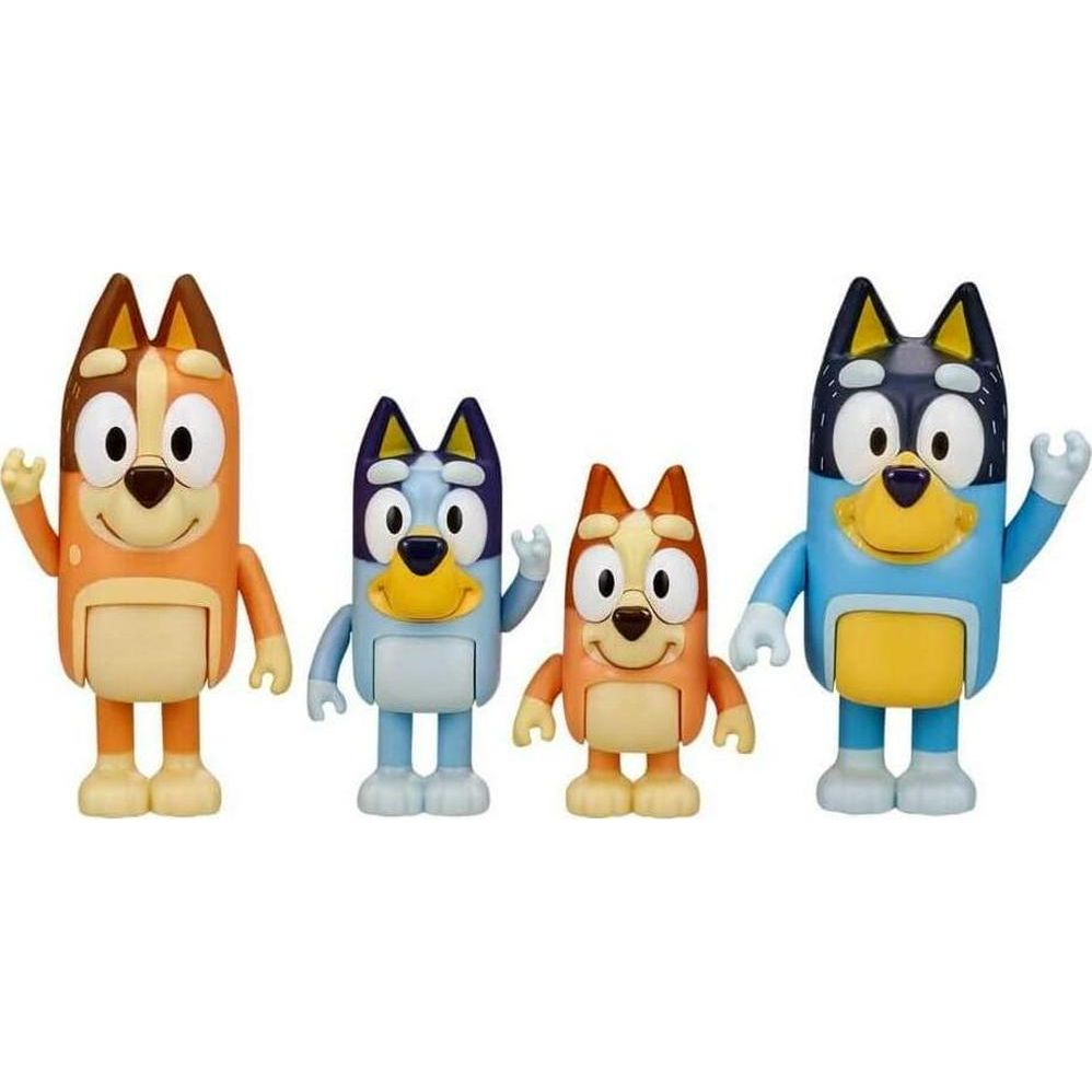 Bluey Figure 4 Pack - Family Pack, Multicolor (13009),