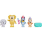 Bluey Figure 4-Pack, Pass The Parcel 2.5-3 Inch, Bingo, Lucky's Dad And Lila Character Figures With Accessories,