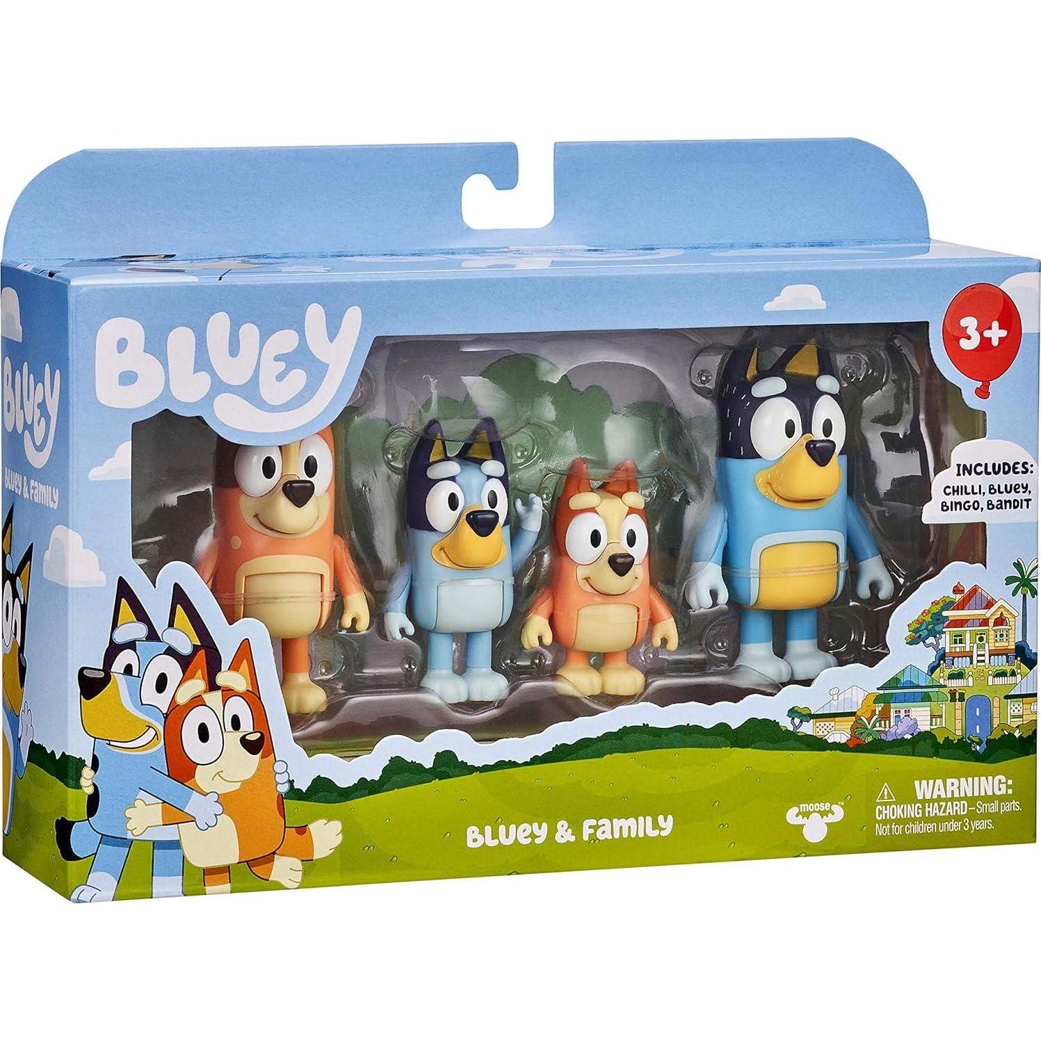 Bluey Figure 4 Pack - Family Pack, Multicolor (13009),