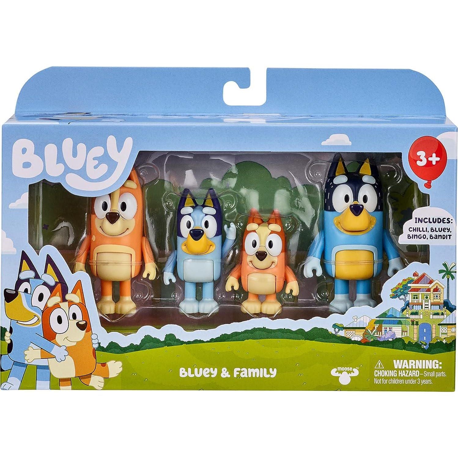 Bluey Figure 4 Pack - Family Pack, Multicolor (13009),