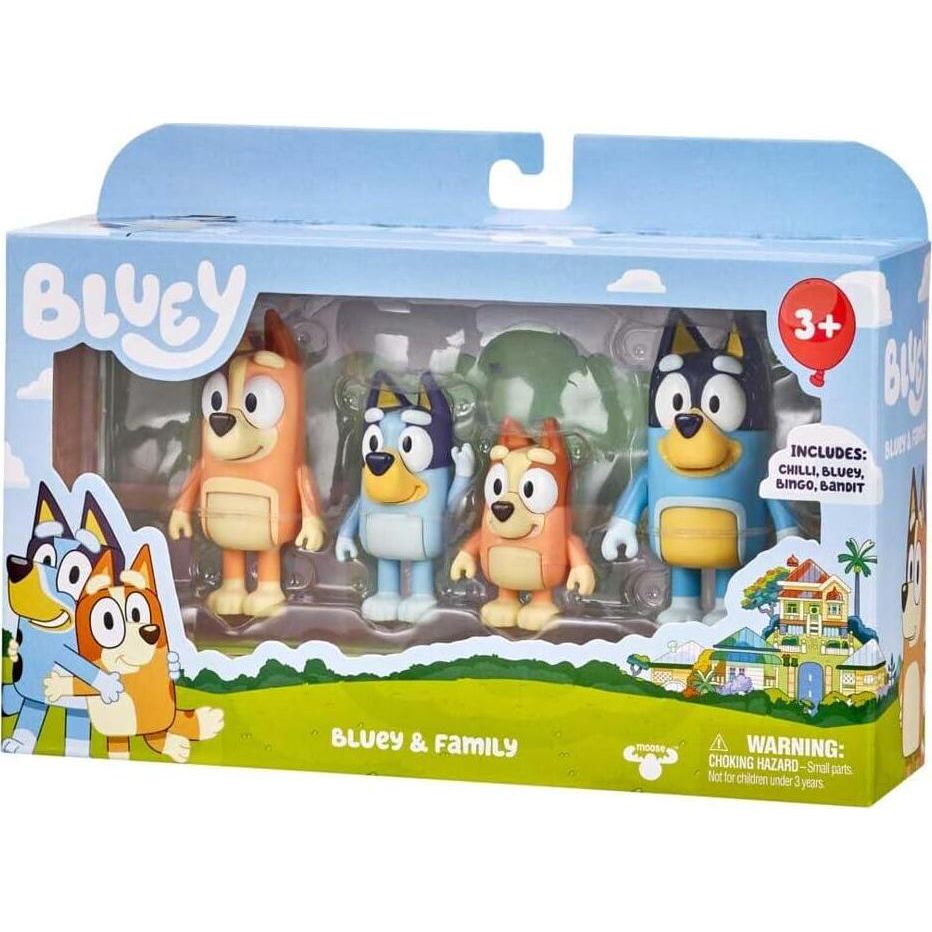 Bluey Figure 4 Pack - Family Pack, Multicolor (13009),