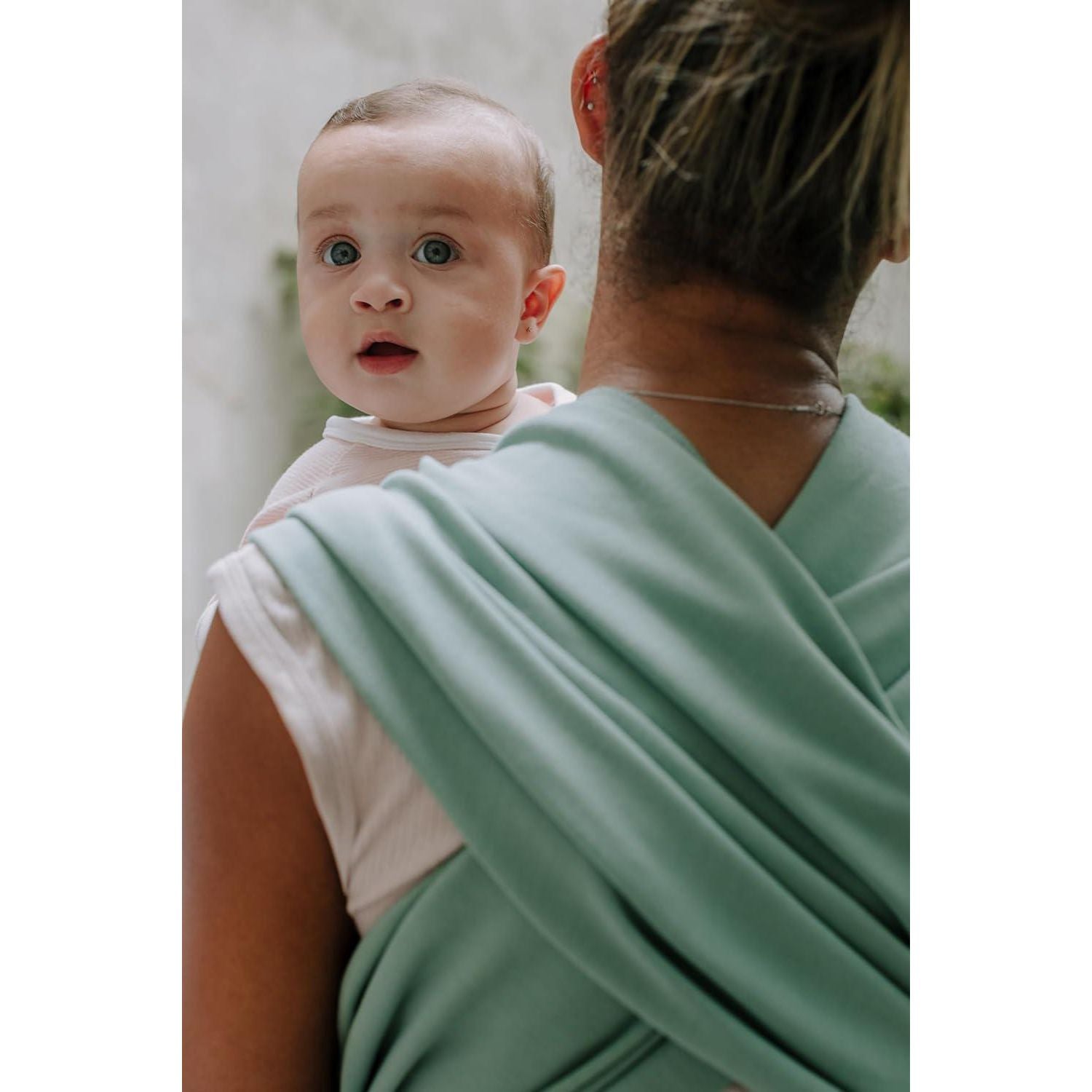 Boba Baby Wrap Carrier - Original Baby Carrier Wrap, Baby Sling For Newborns - Baby Wearing Essentials - Newborn Wrap Swaddle Holder, Newborn To Toddler Infant Baby Sling, 7-35 Lbs (Sage Green),