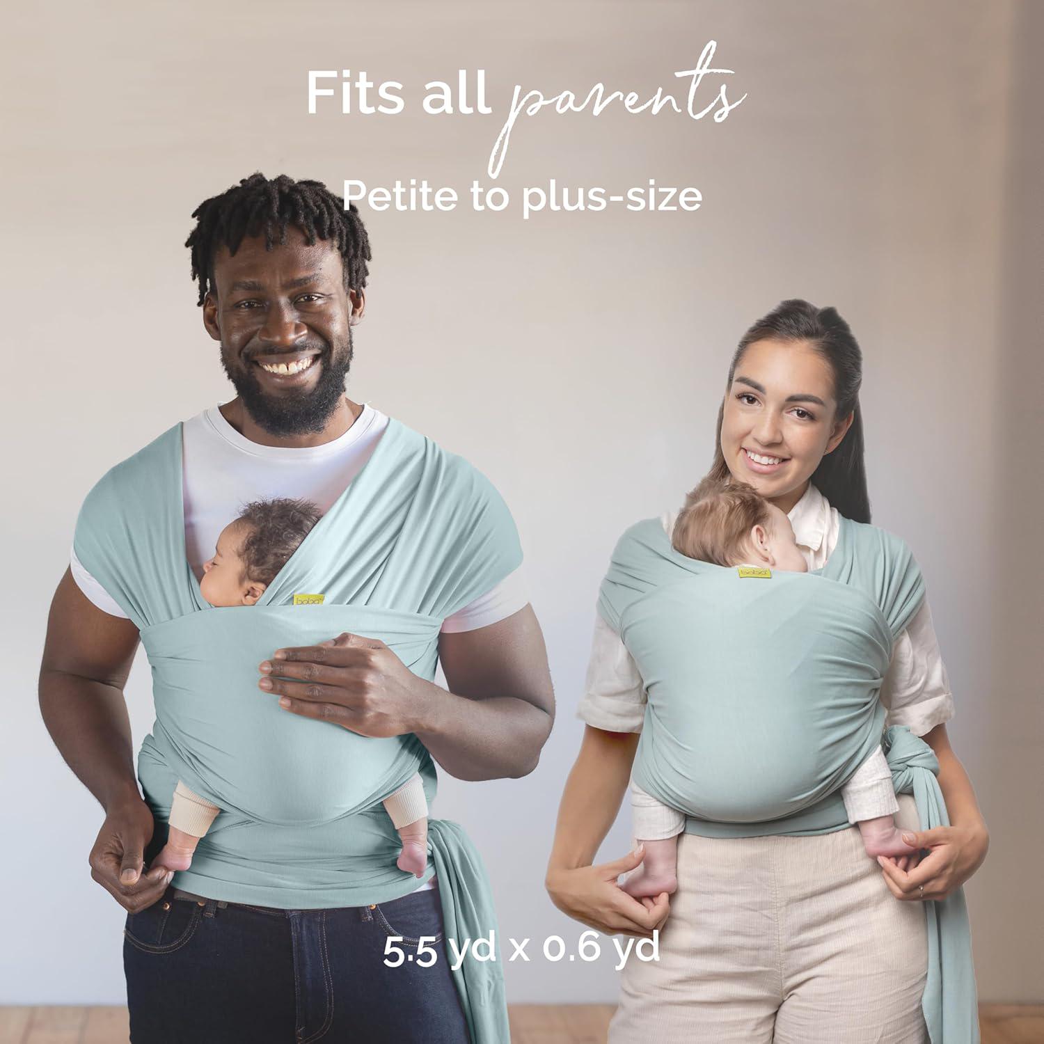 Boba Baby Wrap Carrier - Original Baby Carrier Wrap Sling For Newborns - Baby Wearing Essentials - Newborn Wrap Swaddle Holder, Newborn To Toddler Infant Sling (Serenity Sea Mist),