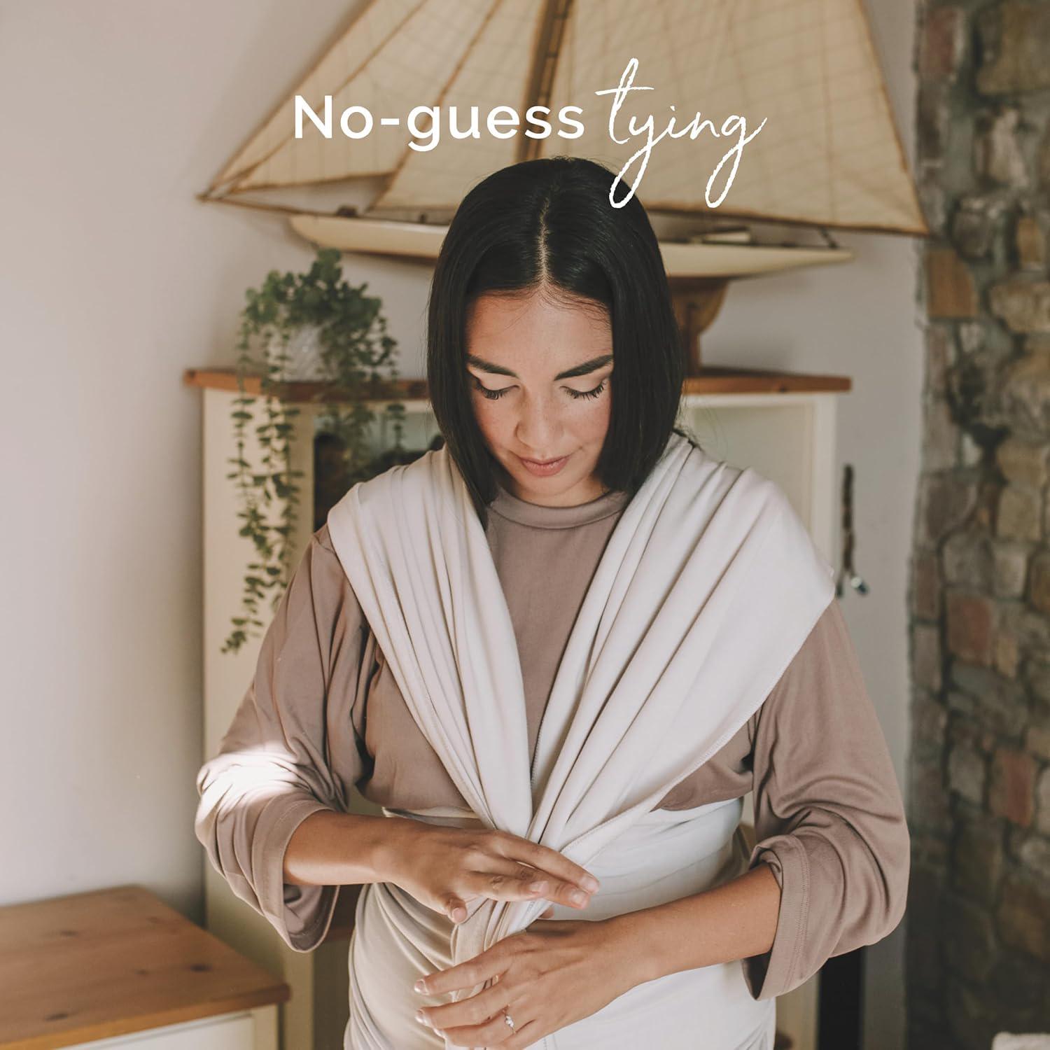 Boba Baby Wrap Carrier - Original Baby Carrier Wrap Sling For Newborns - Baby Wearing Essentials - Newborn Wrap Swaddle Holder, Newborn To Toddler Infant Sling (Serenity Organic Stone),