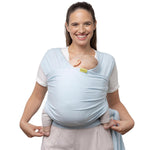 Boba Baby Wrap Carrier - Original Baby Carrier Wrap Sling For Newborns - Baby Wearing Essentials - Newborn Wrap Swaddle Holder, Newborn To Toddler Infant Sling (Serenity Light Blue),