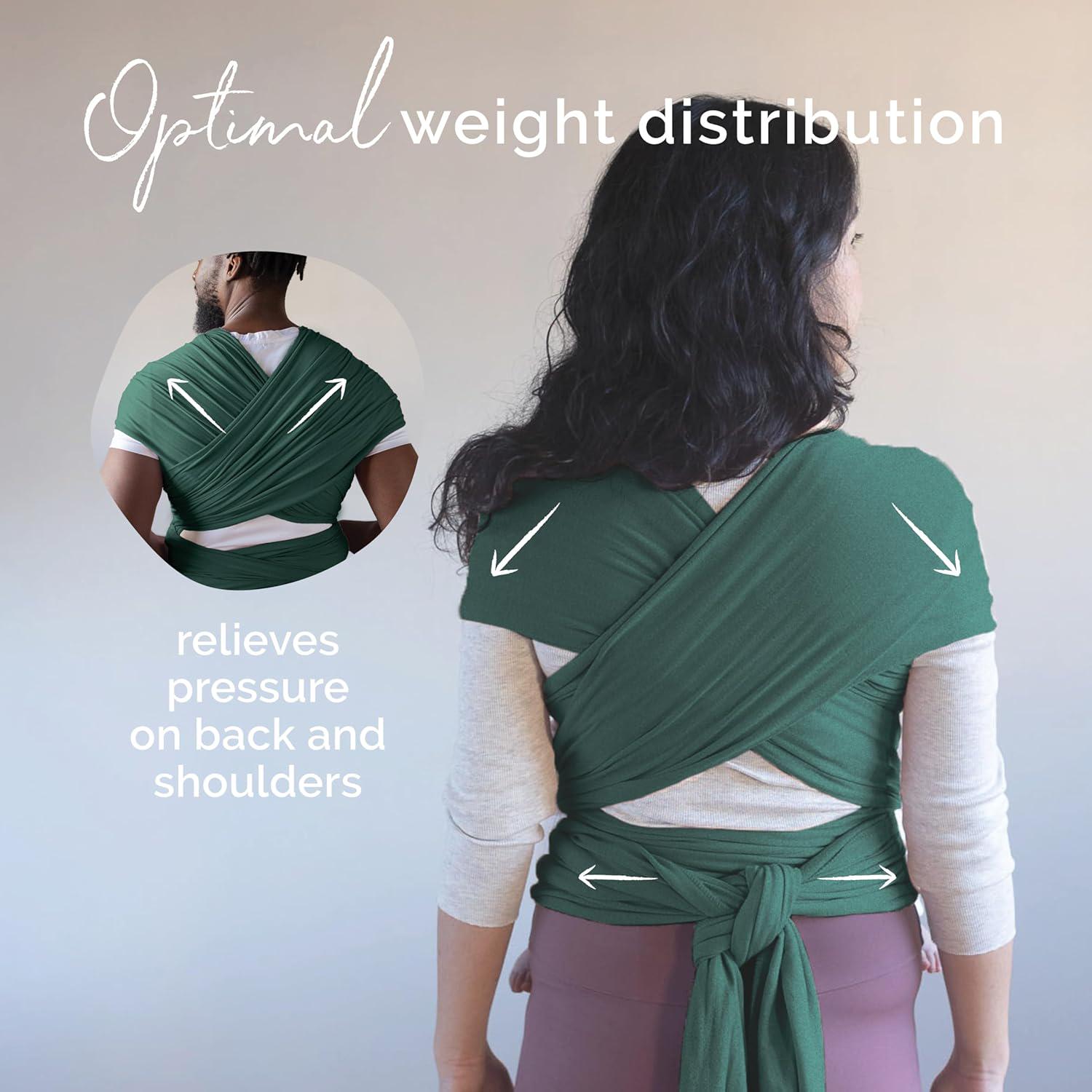 Boba Baby Wrap Carrier Newborn To Toddler - Stretchy Baby Wraps Carrier Hands-Free Baby Carrier Wrap, Carrier Sling, Baby Carrier Newborn To Toddler 7-35lbs (Organic Serenity Rainforest),