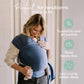 Boba Baby Wrap Carrier Newborn To Toddler - Stretchy Baby Wraps Carrier - Baby Sling - Hands-Free Baby Carrier Wrap - Baby Carrier Sling - Baby Carrier Newborn To Toddler 7-35 Lbs (Vintage Navy Blue),
