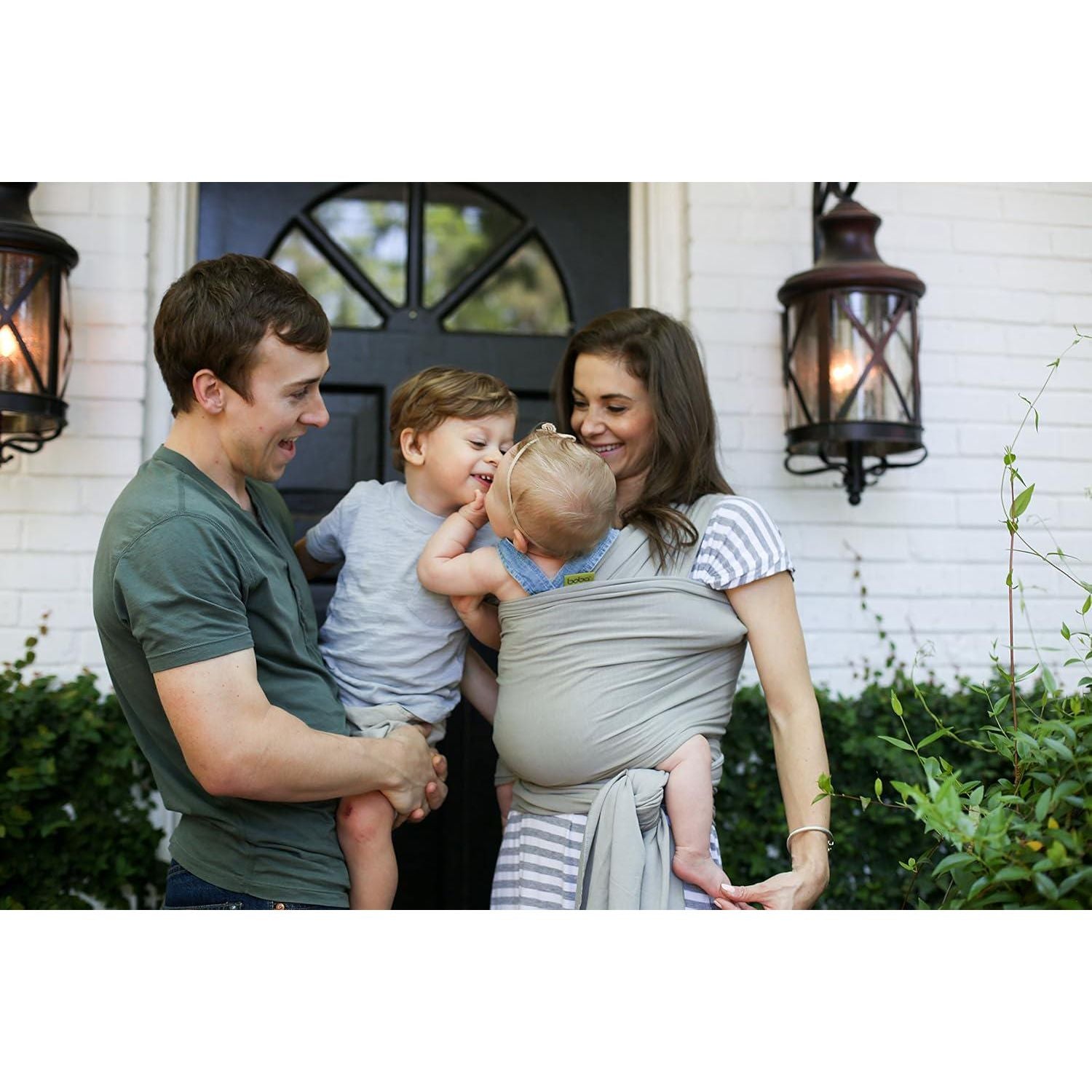 Boba Baby Wrap Carrier Newborn To Toddler - Stretchy Baby Wraps Carrier Hands-Free Baby Carrier Wrap, Carrier Sling, Baby Carrier Newborn To Toddler 7-35lbs (Serenity Light Grey),