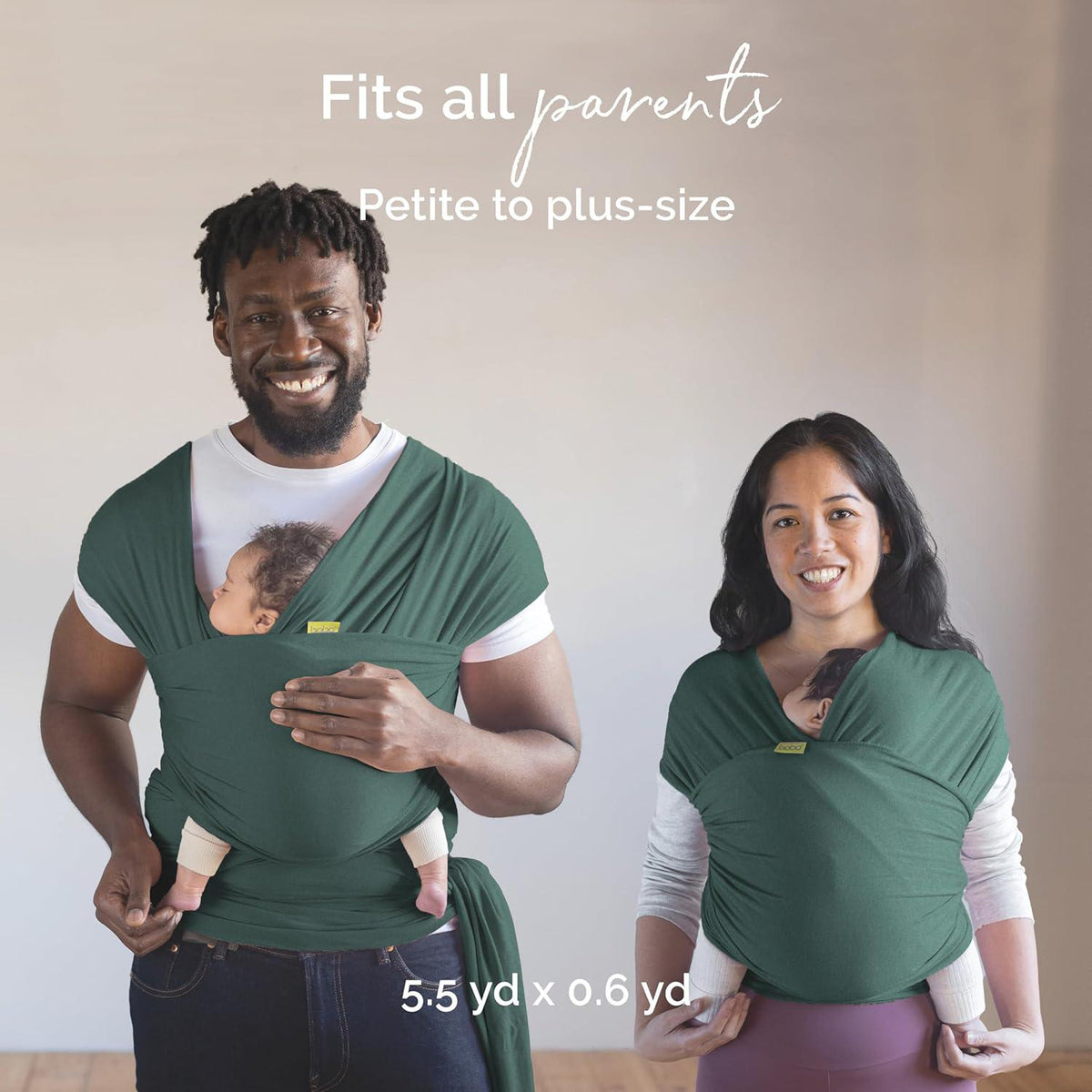 Boba Baby Wrap Carrier Newborn To Toddler - Stretchy Baby Wraps Carrier Hands-Free Baby Carrier Wrap, Carrier Sling, Baby Carrier Newborn To Toddler 7-35lbs (Organic Serenity Rainforest),