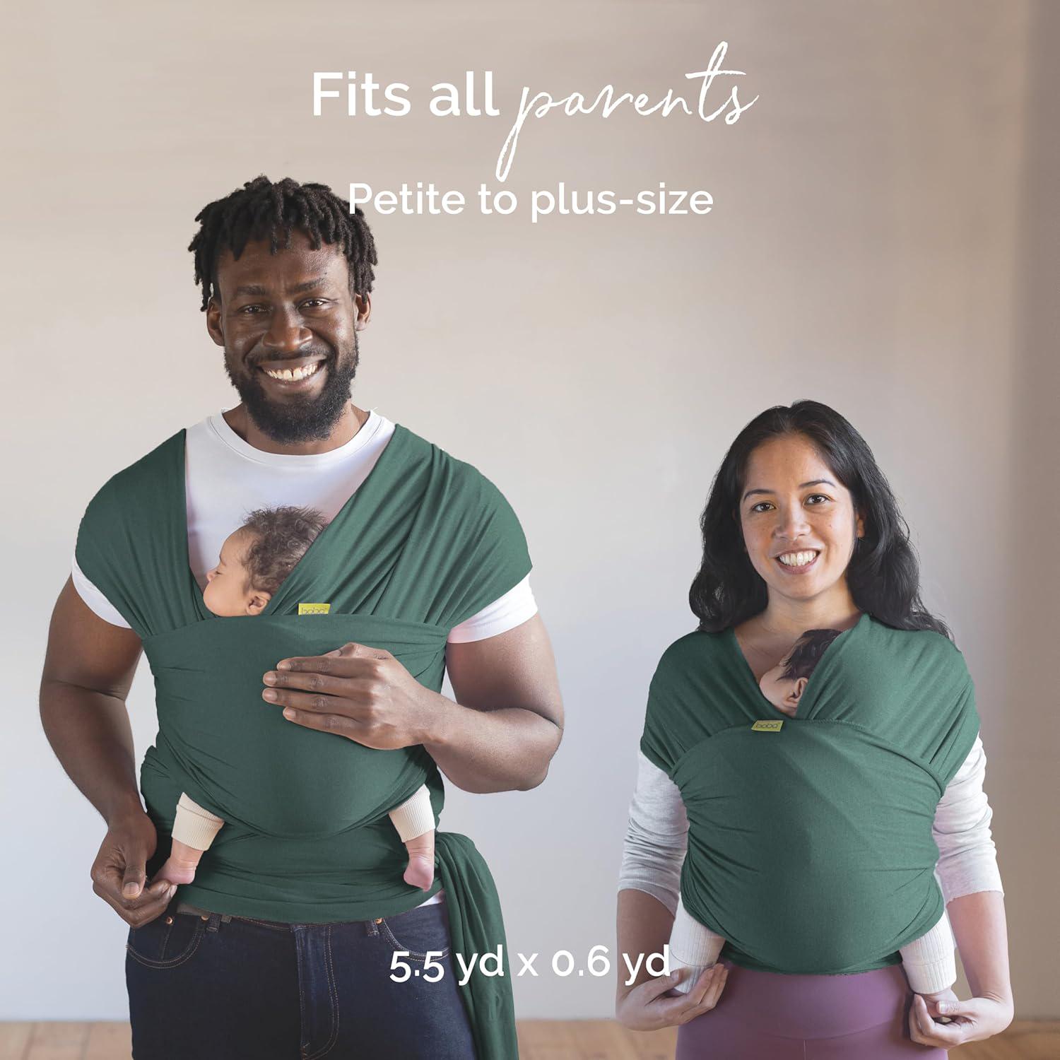 Boba Baby Wrap Carrier Newborn To Toddler - Stretchy Baby Wraps Carrier Hands-Free Baby Carrier Wrap, Carrier Sling, Baby Carrier Newborn To Toddler 7-35lbs (Organic Serenity Rainforest),