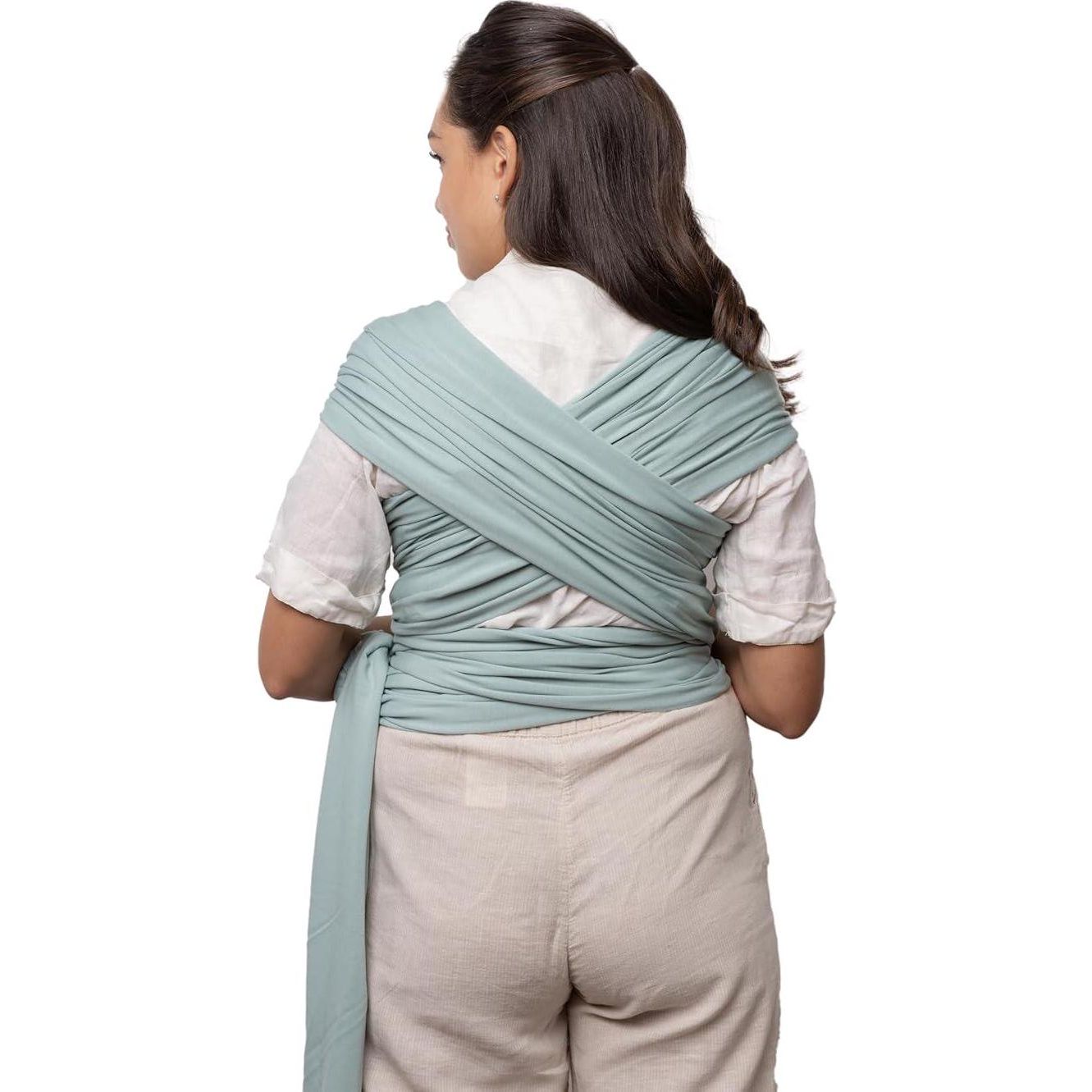 Boba Baby Wrap Carrier - Original Baby Carrier Wrap Sling For Newborns - Baby Wearing Essentials - Newborn Wrap Swaddle Holder, Newborn To Toddler Infant Sling (Serenity Sea Mist),