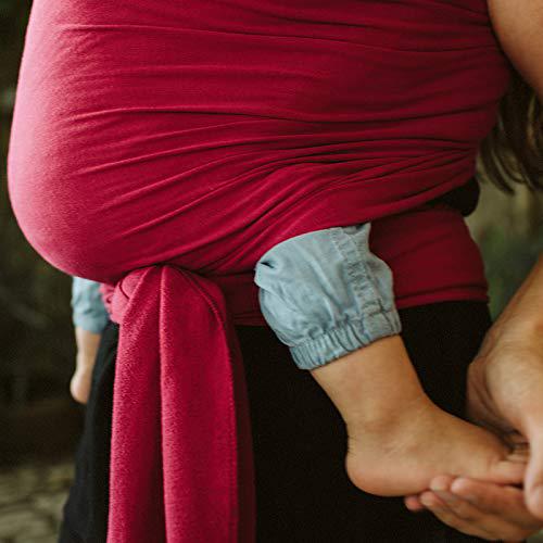 Boba Baby Wrap Carrier - Original Baby Carrier Wrap Sling For Newborns - Baby Wearing Essentials - Newborn Wrap Swaddle Holder, Newborn To Toddler Infant Sling (Sangria),